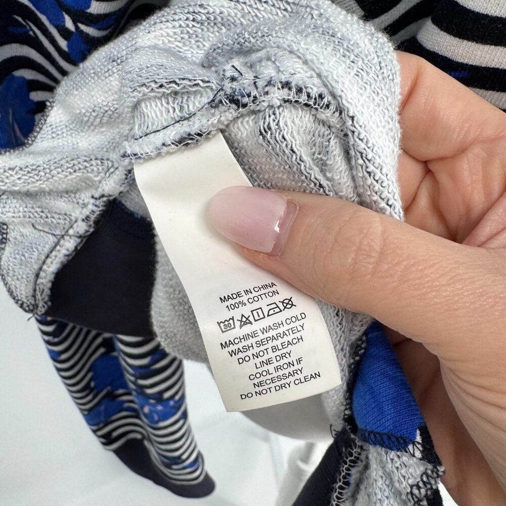 Kate Spade Floral Striped Spade Logo Sweatshirt Size XL - Picture 9 of 13